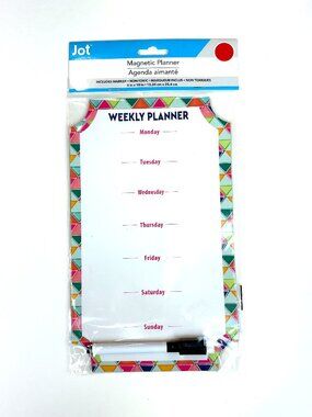 Jot magnetic weekly planner dry erase schedule board w daily layout Mon to Sun